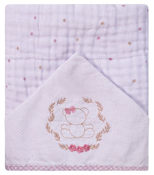 TOALHA DE BANHO SOFT COM CAPUZ DE CENTRO #761056 - BABY JOY