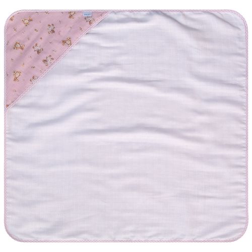 TOALHA FRALDA QUADRICULADA - COM CAPUZ DE CANTO #770236 - BABY JOY