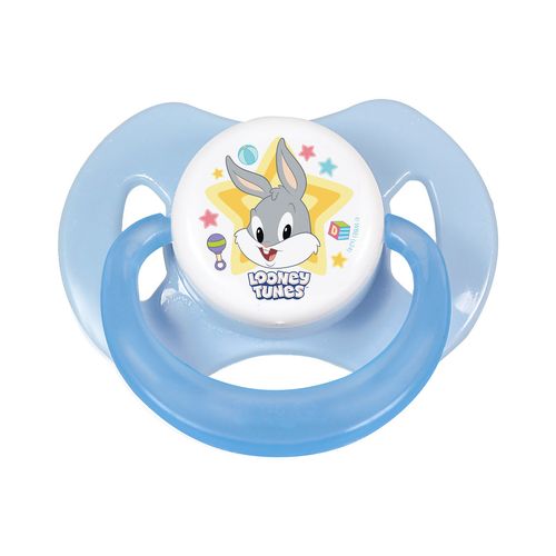 CHUPETA COM CAPUZ BICO ORTO SILICONE T.1 -  LOONEY TUNES # 03912 - DERMIWIL BABY GO