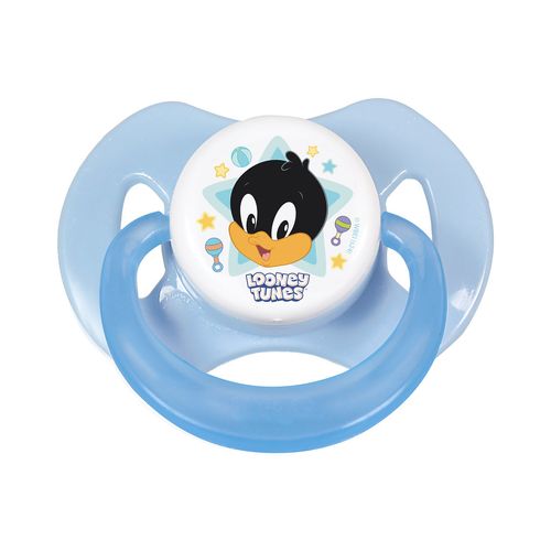CHUPETA COM CAPUZ BICO ORTO SILICONE T.2 -  LOONEY TUNES # 03914 - DERMIWIL GO