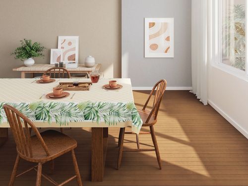 TOALHA DE MESA POP - RETANGULAR - PALMAS - 6 LUGARES # 036806 - LEPPER