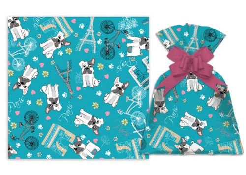 SAQUINHO PARA PRESENTE - BULDOGUE - 25X35  - 50 UNIDADES #1220-275 - GALA PAIS & FILHOS