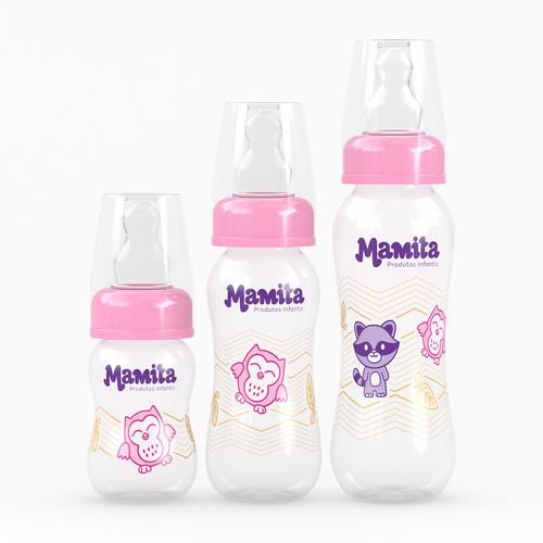 KIT MAMADEIRA DECORADA  BICO ANATOMICO 240/150/80 ML #0249/0 - MAMITA