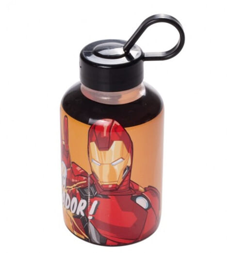 GARRAFA CILINDRICA HOMEM DE FERRO  - 280ML # 13444 - PLASUTIL
