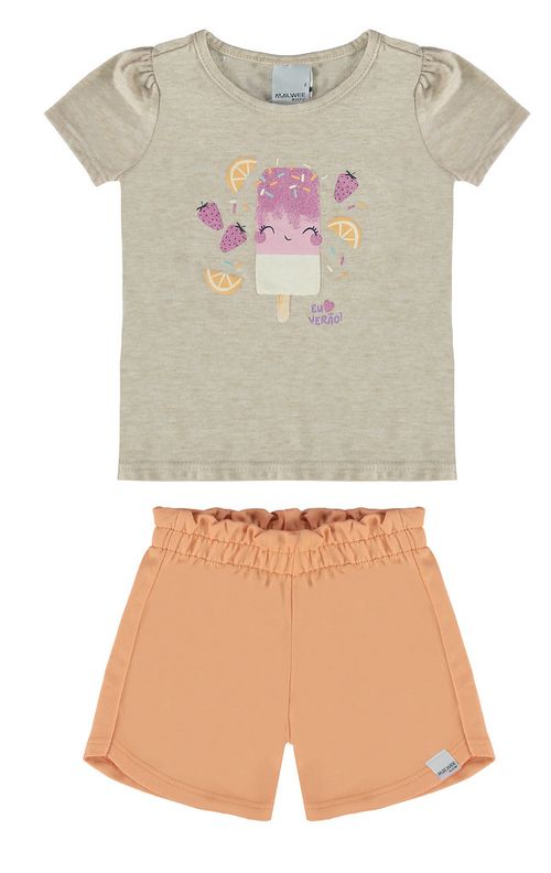 CONJUNTO - FEMININO - INFANTIL - TAMANHO 4 AO 8 # 1000122712 - MALWE