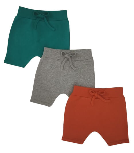 KIT SHORTS SARUEL - 3 UNIDADES - TAMANHO P AO G # 4619N - KORTE REKORTE