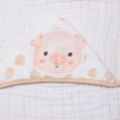 TOALHA DE BANHO COM CAPUZ SOFT 90CM X 80CM #4640 - PAPI
