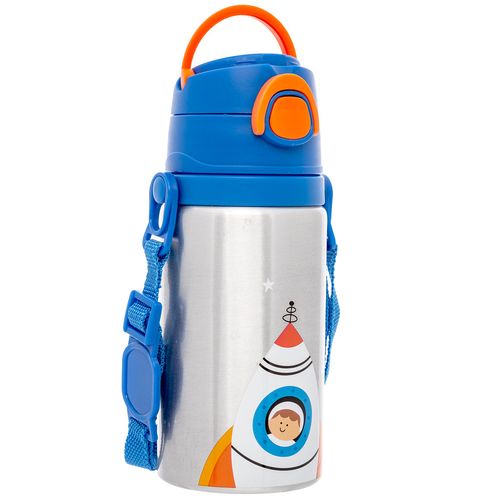 GARRAFINHA DE ALUMINIO AVENTURAS ASTRONAUTA - 450ML # 19619 - BUBA