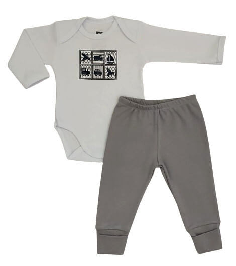 CONJUNTO MANGA LONGA - 2 PEÇAS - TAMANHO P AO G # 621361 - BABY BEST
