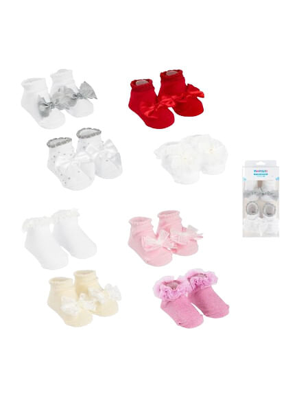 KIT MEIA FESTINHA - FEMININO - 2 PARES - TAMANHO RN # 0300623 - PIMPOLHO