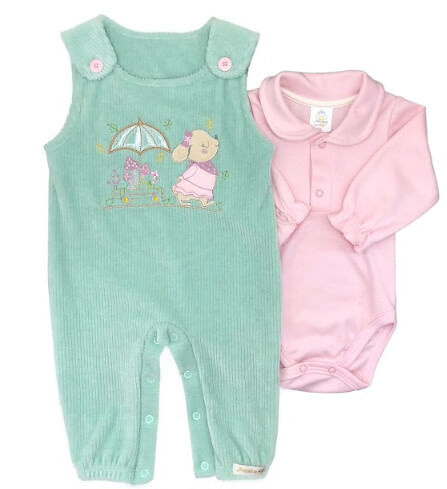 CONJUNTO JARDINEIRA - TAMANHO P AO G # 25996 - PRESENTE DE ANJO