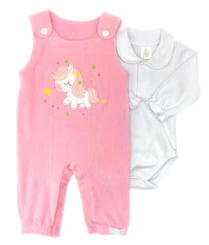 CONJUNTO JARDINEIRA - TAMANHO P AO G # 25997 - PRESENTE DE ANJO