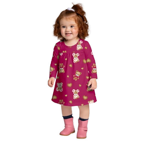 VESTIDO INFANTIL -  FEMININO - TAMANHO 1 # 1000730 - KYLY