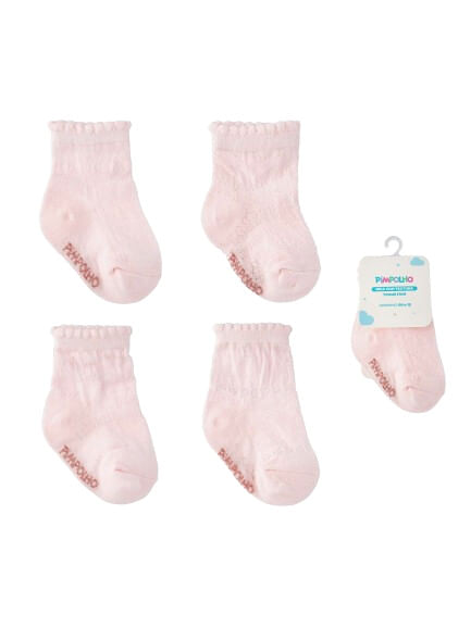 MEIA COM TEXTURA - FEMININO - TAMANHO 00-15 # 0300756 - PIMPOLHO