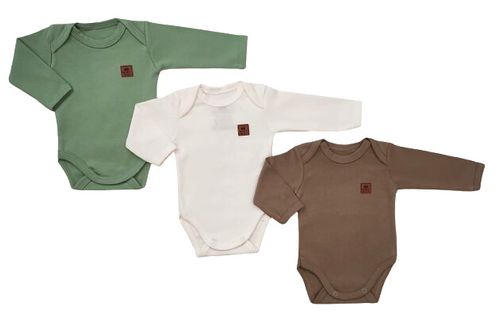 KIT BODY MANGA LONGA - 3 UNIDADES - TAMANHO RN AO G # 133371 - BABY BEST