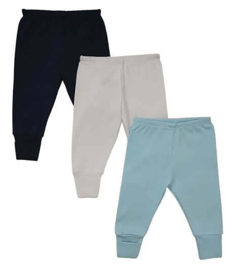 KIT CULOTE PÉ REVERSÍVEL - 3 UNIDADES - TAMANHO RN AO G # 431367 - BABY BEST