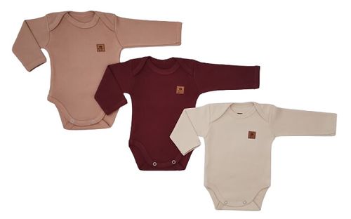 KIT BODY MANGA LONGA - 3 UNIDADES - TAMANHO RN AO G # 132356 - BABY BEST