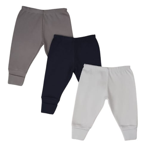 KIT CULOTE PÉ REVERSÍVEL - 3 UNIDADES - TAMANHO RN AO G # 431354 - BABY BEST