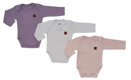 KIT BODY MANGA LONGA - 3 UNIDADES - TAMANHO RN AO G # 132357 - BABY BEST
