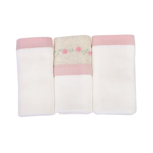FRALDA BORDA -  70 X 68CM-  3 UNIDADES - LOUPIOT NATURE #531250 - MINASREY