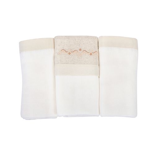 FRALDA BORDA -  70 X 68CM-  3 UNIDADES - LOUPIOT NATURE #531050 - MINASREY