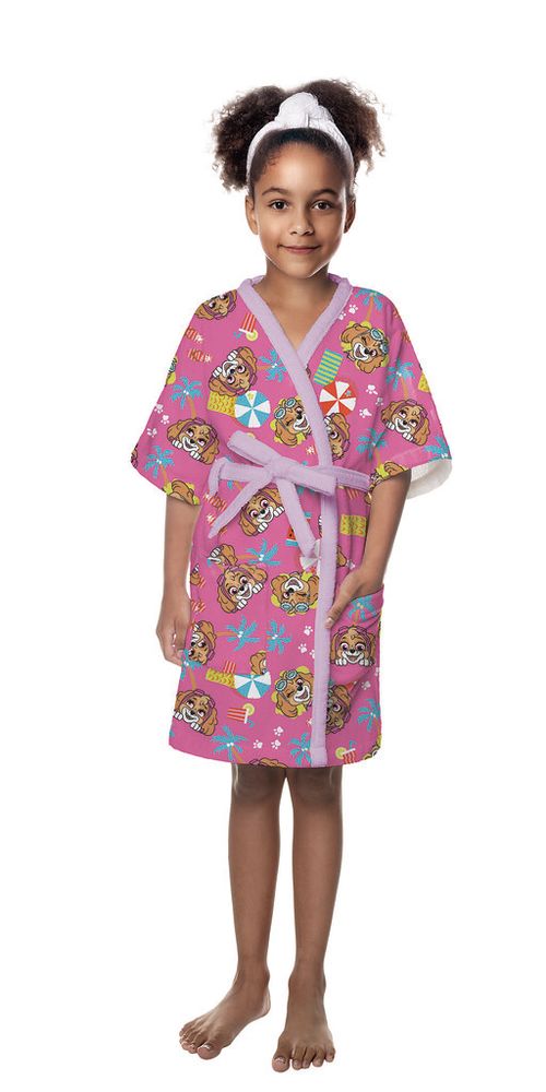 ROUPÃO AVELUDADO INFANTIL - QUIMONO - PATRULHA CANINA - TAMANHO 2 A 7 ANOS # 073821 - LEPPER