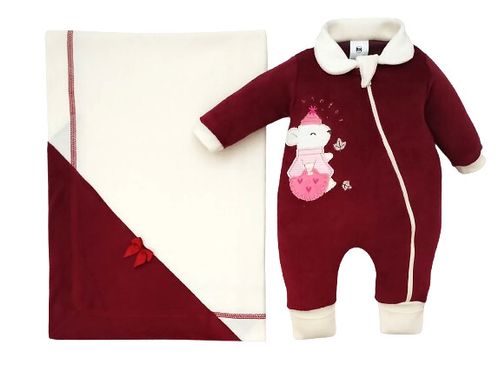 JOGO MACACÃO LONGO + MANTA - TAMANHO RN AO P # 20611 - BUM CALABUM