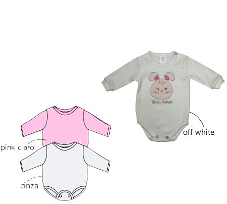 KIT BODY MANGA LONGA - 3 UNIDADES - TAMANHO RN AO G # 8951K - BICHO MOLHADO