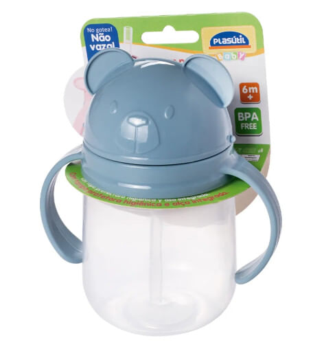 CANECA DE TREINAMENTO COM CANUDO 350ML # 16807 - PLASUTIL