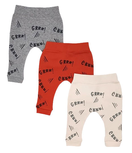 KIT CULOTE SARUEL SEM PÉ - 3 UNIDADES - TAMANHO RN AO G # 1197P - BEBÊ PRECIOSO