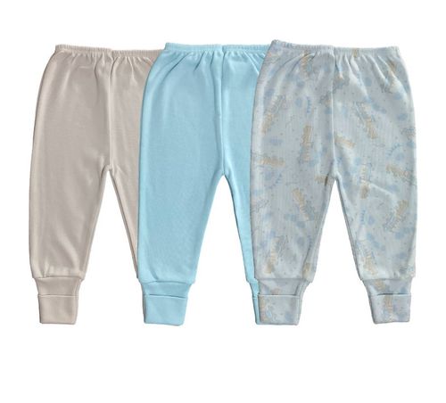 KIT CALÇA PÉ REVERSÍVEL - 3 UNIDADES - TAMANHO RN AO G # 0501085 - ESTILINHO