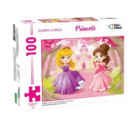 QUEBRA-CABEÇA PRINCESS - 100 PEÇAS # 7261 - GALA PAIS&FILHOS