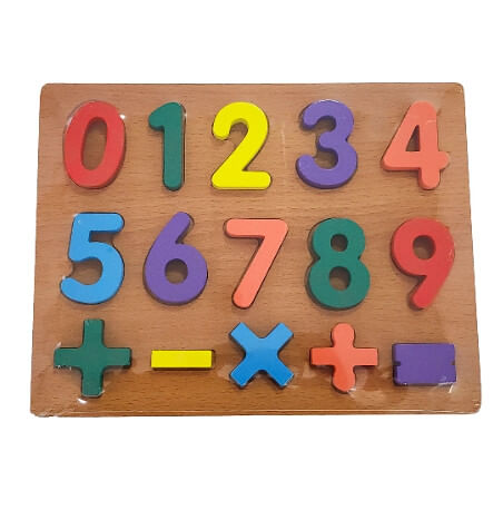 BRINQUEDO EDUCATIVO - NÚMEROS E SINAIS DE MADEIRA # 791761 - GALA PAIS&FILHOS