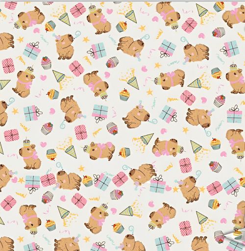 SAQUINHO PARA PRESENTE - 35X53 - CAPIVARA - 50 UNIDADES # 1221-139 - GALA PAIS&FILHOS