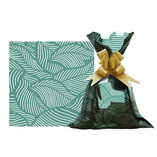 SAQUINHO PARA PRESENTE - GREEN LEAF - 30X45 - 50 UNIDADES # 1200-644 - GALA PAIS&FILHOS