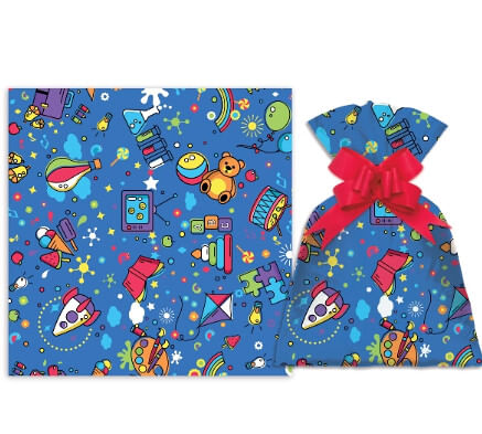 SAQUINHO PARA PRESENTE - TOYS - 35x53  - 50 UNIDADES #1221-282 - GALA PAIS & FILHOS