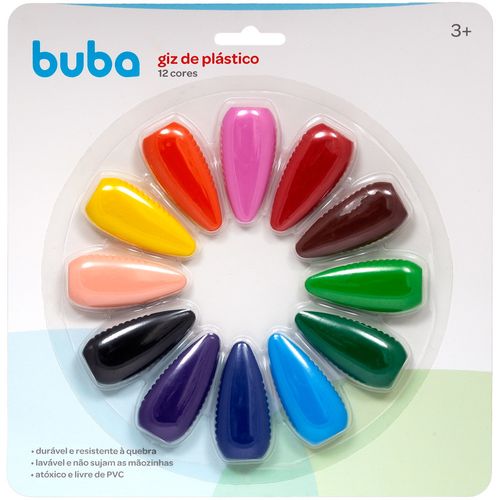 GIZ DE PLÁSTICO- 12 CORES # 18782 - BUBA