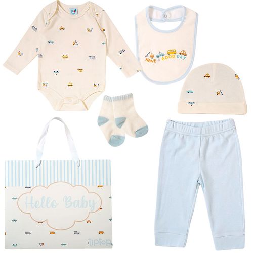 KIT BEBÊ 5 PEÇAS - TAMANHO RN AO M # 11509308 - TIP TOP