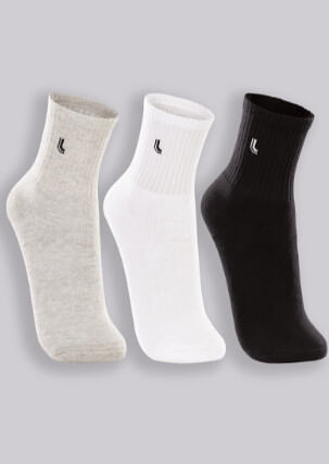 KIT MEIA SPORT  - 3 PARES  - TAMANHO 37 A 44 #  03148-089 - LUPO