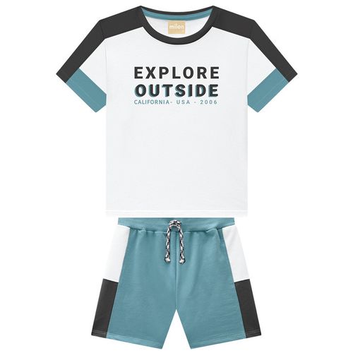 CONJUNTO - MASCULINO -  INFANTIL - TAMANHO 10 AO 16 # 2001093 - MILON