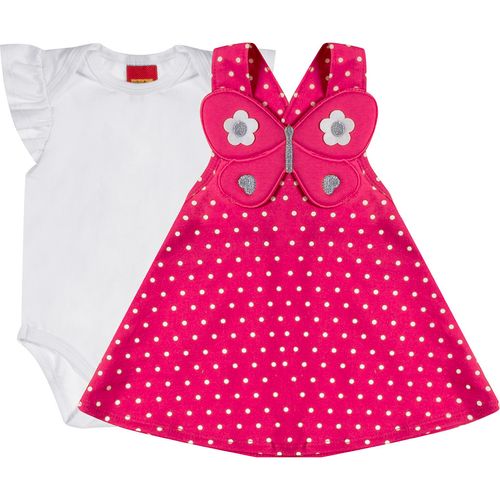 BODY COM SALOPETE - INFANTIL - FEMININO - TAMANHO 06 AOS 24 MESES # 1001122 - KYLY