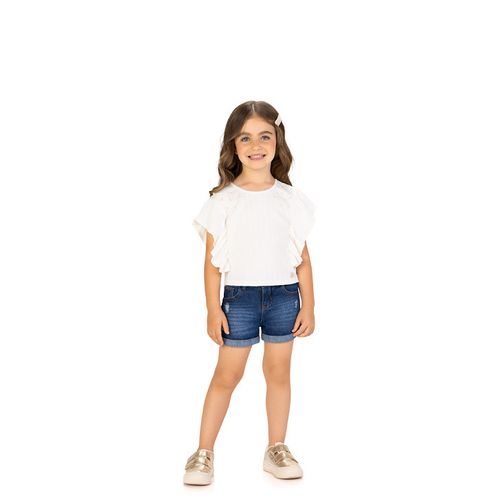 BLUSA CROPPED INFANTIL - FEMININO - TAM 10 AO 14 # 2001148 - MILON