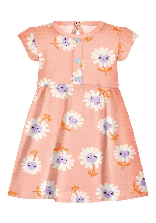 VESTIDO INFANTIL - MALHA NIKKO - TAMANHO 2 AO 3 # A0115 - LUNENDER ALAKAZOO