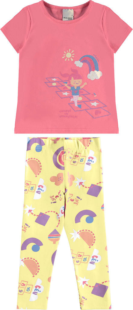 CONJUNTO FEMININO -  INFANTIL - TAMANHO 4 AO 8 #1000130200 - MALWEE