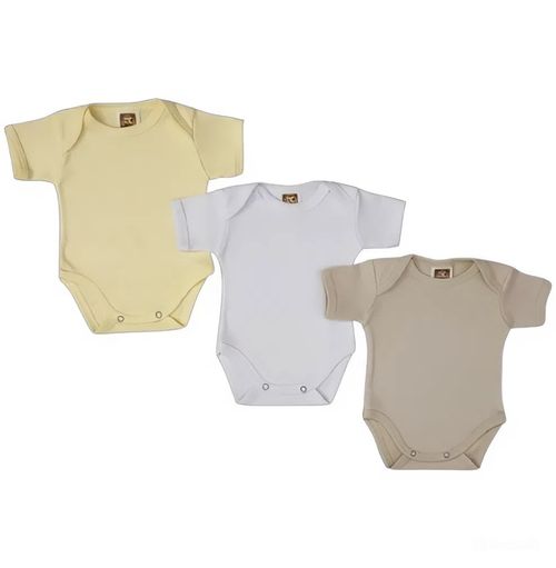 KIT BODY MANGA CURTA - 3 UNIDADES - TAMANHO RN AO G #33919 - BABY BEST