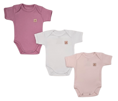 KIT BODY MANGA CURTA - 3 UNIDADES - TAMANHO RN AO G #232410 - BABY BEST