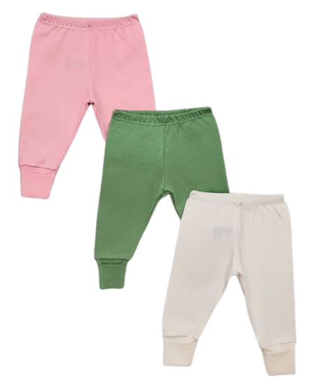 KIT CULOTE PÉ REVERSÍVEL - 3 UNIDADES - TAMANHO RN AO G #432442 - BABY BEST