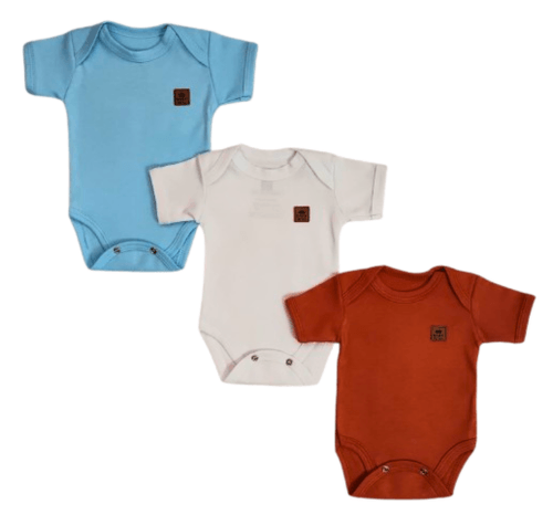 KIT BODY MANGA CURTA - 3 UNIDADES - TAMANHO RN AO G #231436 - BABY BEST
