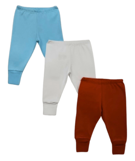 KIT CULOTE PÉ REVERSÍVEL - 3 UNIDADES - TAMANHO RN AO G #431438 - BABY BEST