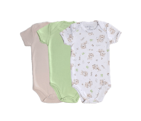 KIT BODY MANGA CURTA - 3 UNIDADES -TAMANHO RN AO G # 0402104 - ESTILINHO